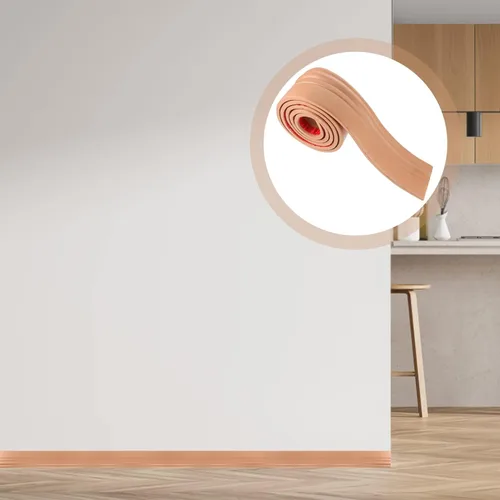 Vista 7 de DOITOOL Moldura flexible para placa base de pared, 3.9 x 78.6 pulgadas, autoadhesiva, 3.9 x 78.6 pulgadas, zócalos de pared de vinilo autoadhesivos