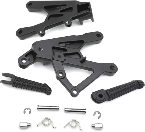 Vista 5 de Soporte de pie delantero negro compatible con YZF R1 R1S R1M 2015-2018 [P/N: MT390-046-BK]