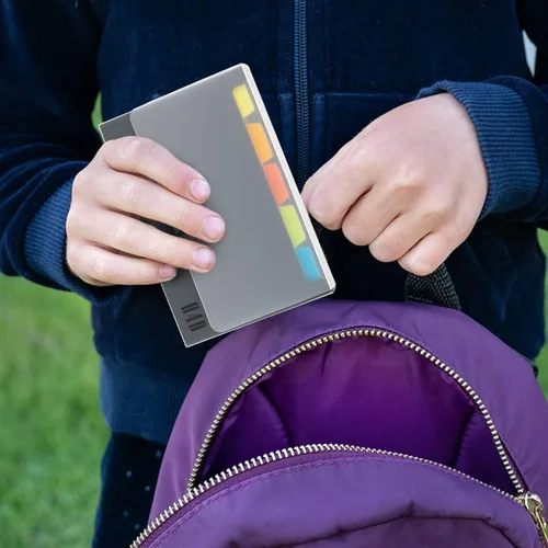 Vista 8 de Estuche de tarjetas de índice H4D de 3x5 con 100 tarjetas de índice pesadas rayadas y separadores, negro