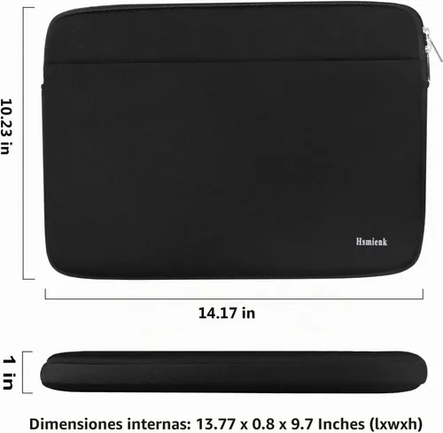 Vista 4 de Funda para laptop de 13.3 pulgadas, cubierta protectora para laptop, bolsa de transporte para tableta compatible con MacBook Air/MacBook Pro