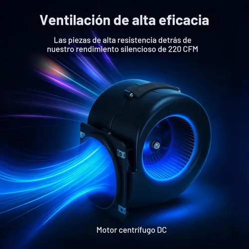 Vista 5 de GROWNEER - Ventilador de escape de baño en línea de 15 cm, ventilador de ventilación de 220 CFM con control remoto, ventilador de techo de 5