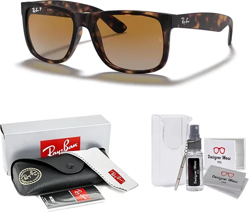 Vista 72 de Ray-Ban RB4165 JUSTIN Sunglasses For Men For Women+BUNDLE with ACCESSORY EYEWEAR KIT
