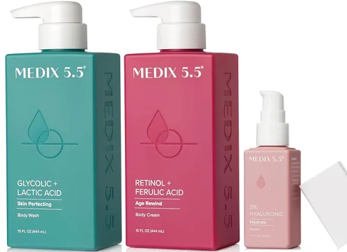 Vista 31 de Medix 5.5 Crema hidratante reafirmante con loción corporal de retinol Tratamiento para el cuidado de la piel crepey Crema corporal con retinol