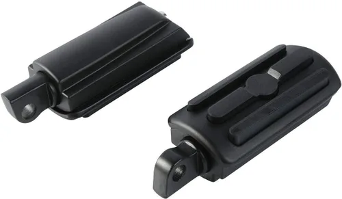 Vista 15 de TCT-MOTORPARTS Estriberas de pie para reposapiés estilo montaje macho de 0.433 in para Harley Touring Road King Glide Negro #01