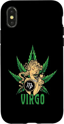 Vista 5 de Zodiac Stoner Vibes: Virgo Cannabis Weed Horoscope Design Case para iPhone 17