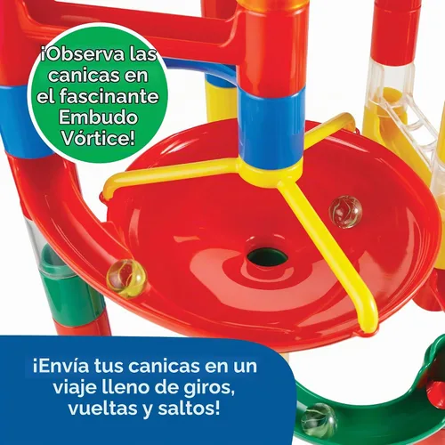 Vista 4 de MindWare Marble Run: juego de 123 piezas (103 piezas duraderas y 20 canicas) Juego de construcción STEM para niños
