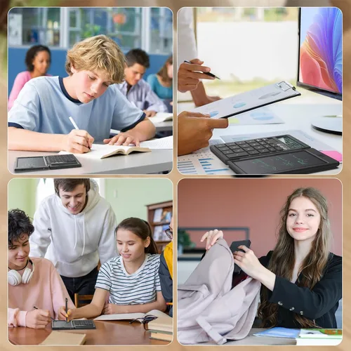 Vista 6 de Calculadora de Escritorio con Bloc de Notas LCD Borrable Calculadoras ROATEE Calculadoras Básicas de Escritorio para Escuela Secundaria Calculadora