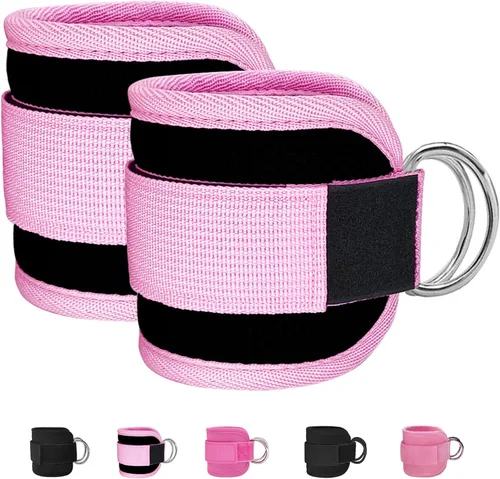 Vista 20 de Correas de Tobillo de Fitness para Máquina de Cable, Kickbacks Ejercicios de Glúteos, Ejercicios de Parte Inferior del Cuerpo, Correas Ajustables