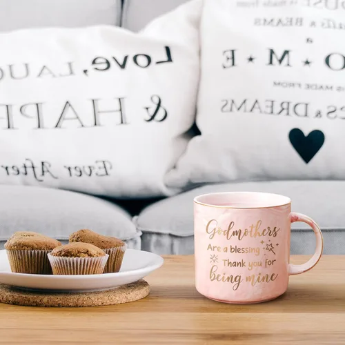 Vista 4 de Maustic Regalo para madrina, regalo de propuesta de madrina, taza de Godmothers Are a Blessing, regalo de Navidad para el Día de la Madre