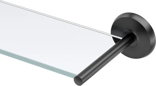 Vista 17 de Gatco 5057 Designer II - Estante de vidrio templado rectangular flotante, latón cepillado, estante de almacenamiento de ducha montado en la pared