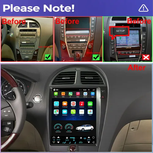Vista 2 de Dzxiaso - Actualización de radio LEX ES350 2007-2012, reemplazo estéreo Android, pantalla táctil IPS, CPU de cuatro núcleos, reproducción
