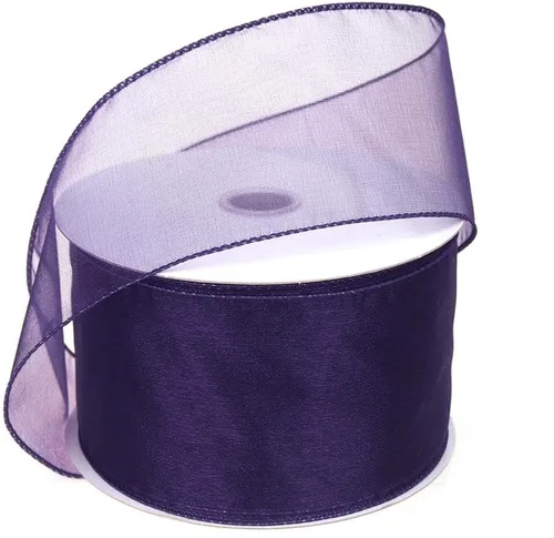 Vista 63 de Homeford Cinta de gasa transparente con borde con alambre, 25 yardas (1-1/2 pulgadas, belleza)