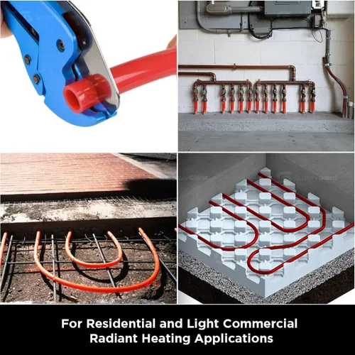 Vista 7 de Pex-A - Tubo PEX de 1 pulgada x 100 pies, tubo de agua flexible para calefacción radiante hidrónico, bobina de tubo PEX de 1 pulgada, rojo