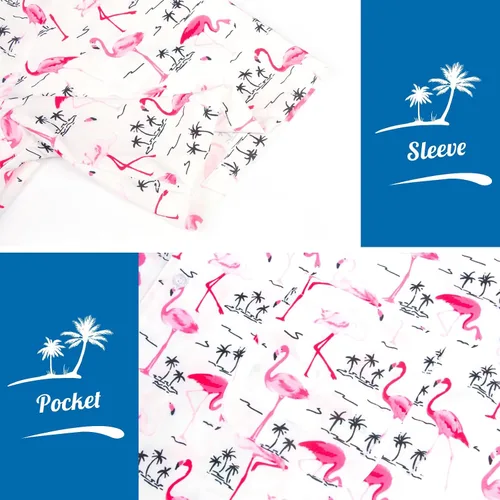 Vista 4 de ZHPUAT Camisa hawaiana funky para hombre, manga corta, con botones, estampado tropical, playa, fiesta, vacaciones