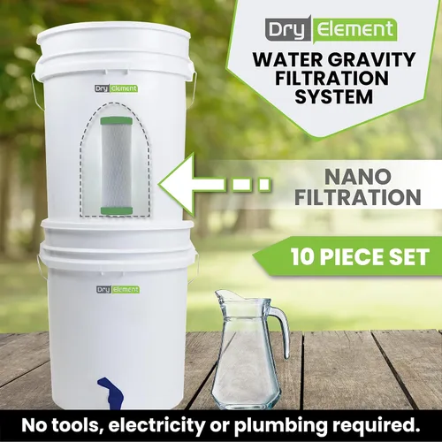 Vista 2 de Sistema de purificación de agua por gravedad nano - Sistema de filtración de agua alimentada por gravedad de alta capacidad - Sistema de filtro