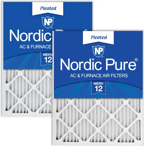 Vista 103 de Nordic Pure 20x20x1 (Tamaño real: 19 1/2 x 19 1/2 x 3/4) Filtros de aire para caldera/aire acondicionado Poly Green MERV 6 – Reduce el polvo
