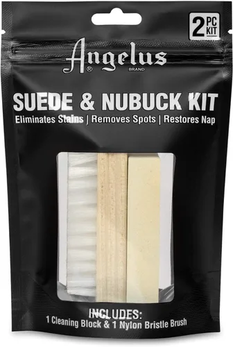 Vista 7 de Angelus Kit completo de limpiador de gamuza de aceite de visón y gamuza Nubuck cepillo y borrador