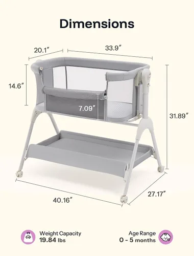 Vista 9 de HARPPA Cuddly Sway - Moisés mecedora 3 en 1 para bebé Guijarro