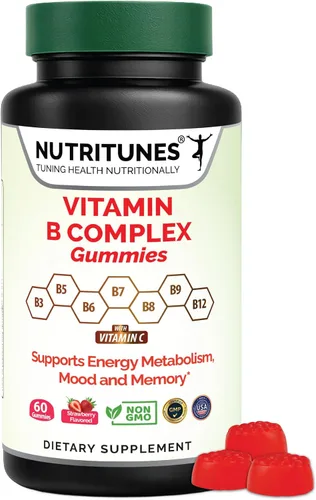 Vista 10 de Complejo Líquido de Vitamina B Fresa - 2 fl oz (2.0 fl oz) Features Liquid Drops, Strawberry Flavor, Methyl B12, Folate, and Easy-to-Use Formula
