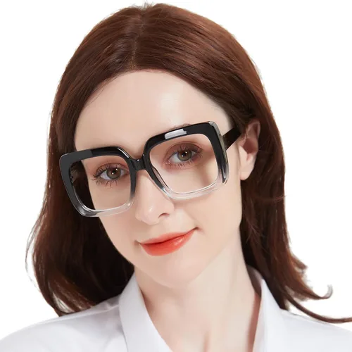 Vista 10 de OCCI CHIARI Gafas de Lectura para Mujer 1.0 Cuadrada Sobredimensionada(1.0 1.25 1.50 1.75 2.0 2.25 2.5 2.75 3.0 3.5 4.0)