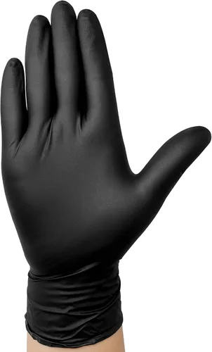 Vista 8 de TitanFlex Guantes desechables de nitrilo para examen, 6 mil, color negro, resistente, sin látex, aptos para alimentos para cocinar