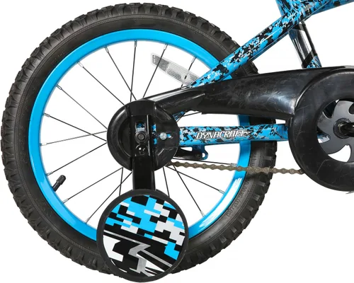 Vista 6 de Dynacraft Invader 16-Inch Kids BMX Bike for Ages 5–7 Years, Beginner Bicycle with Coaster Brake and Training Wheels, Blue and Red