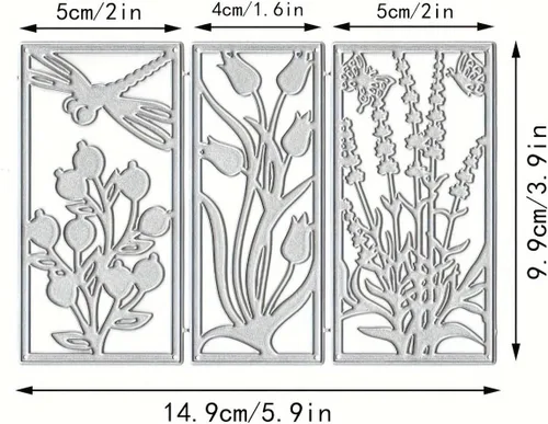 Vista 2 de Lapoo Troquel de Corte de Metal de Flores para Álbumes de Recortes - Plantillas de Corte Duraderas para Álbumes de Recortes DIY, Álbumes de Fotos