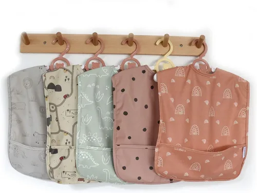Vista 3 de modernKIDS Babero sin mangas para niñas y niños Babero impermeable para bebé Bata de bebé para comer Babero delantal con bolsillo