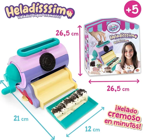Vista 3 de Bizak Heladisssimo - Máquina de helados con rallador para aderezos, helado cremoso, no incluye alimentos, (35005071)