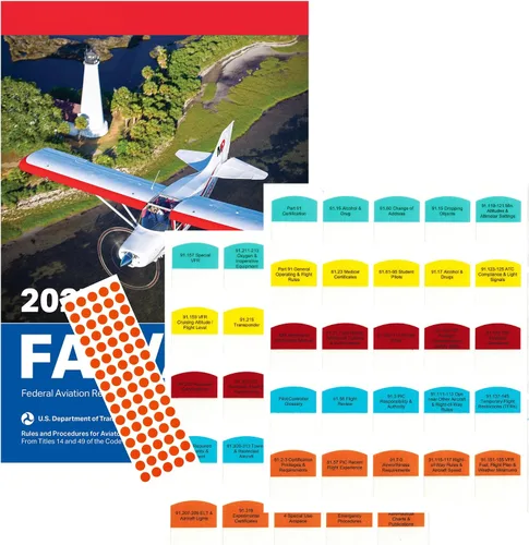 Vista 10 de Kit de bricolaje 2027 ASA FAR/AIM Book + 75 pestañas para instructor de vuelo certificado - Kit CFI (clásico)