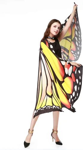 Vista 5 de Butterfly Wings for Women Adult Large Fairy Cape Halloween Dancing Festival Costume