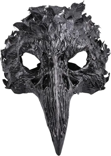 Vista 4 de ILOVEMASKS Long Nose Raven Crow Skull Halloween Costume Masquerade Party Full Face Mask