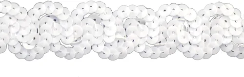 Vista 9 de Belagio Enterprises Sequin Trim de poliéster no elástico de 1 pulgada (rollo de 10 yardas) BQ301-02 Negro