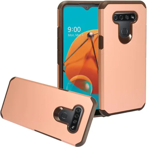 Vista 8 de Para LG K51, LG Reflect (LM-K500) - Funda híbrida de TPU - AC4 Azul