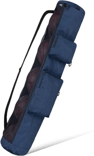 Vista 9 de VISEMAN Bolsa de equipo de malla para pelotas Bolsa de equipo deportivo resistente con diseño de correa de hombro ajustable para entrenamiento