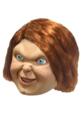 Vista 2 de Máscara de Látex Deluxe para Adultos de Chucky Multicolor