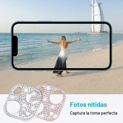 Vista 4 de Wisdompro [Paquete de 2] Protector de lente de cámara brillante para iPhone 13 de 6.1 pulgadas, para iPhone 13 Mini de 5.4 pulgadas, accesorios