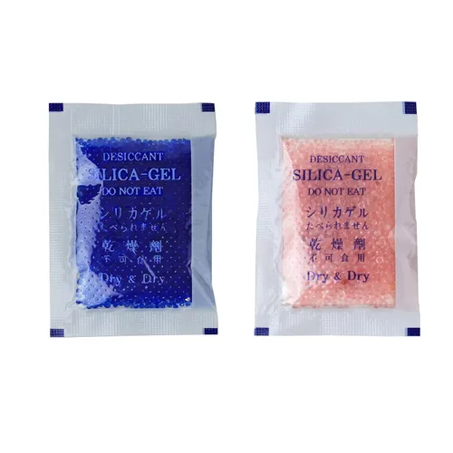 Vista 10 de Dry & Dry Paquetes de gel de sílice de 0.04 oz [50 paquetes] Indicador azul (azul a rosa) Paquetes de gel de sílice desecantes Paquetes de gel