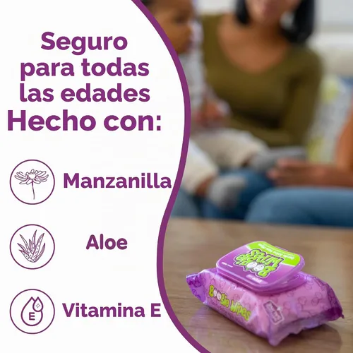 Vista 3 de Toallitas Boogie Grape 30 unidades Tamaño 30 unidades Toallitas Boogie Grape 30