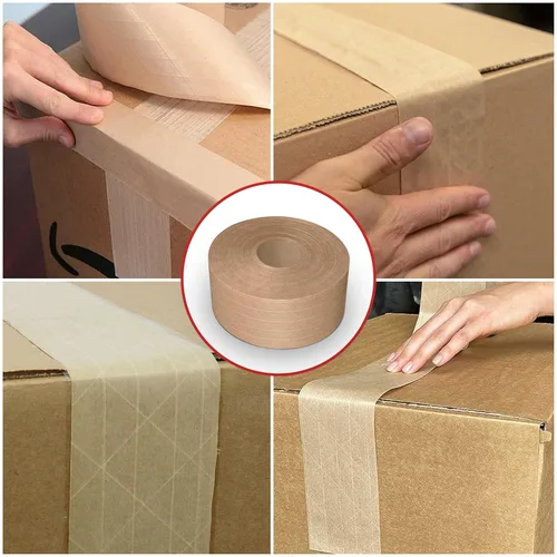 Vista 5 de GGR Supplies T.R.U. WAT-WAE - Cinta adhesiva de papel kraft reforzada activada por agua, cinta de embalaje a prueba de manipulaciones para envíos
