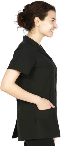Vista 5 de Smockers Tess - Bata de salón profesional, chaqueta de estilista, uniforme de cosmetología, a prueba de blanqueador