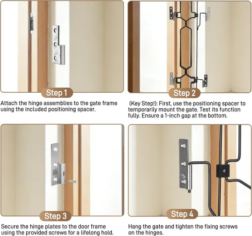 Vista 6 de Puerta retráctil para perro para puerta delantera, 35.4 pulgadas de ancho, 30.7 pulgadas de alto, barrera retráctil automática para perros