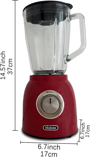 Vista 7 de Potente batidora de cocina, mezclador triturador de hielo, tarro de vidrio de 1.5 LG de 50 onzas, 6 piezas de cuchillas de acero inoxidable 304
