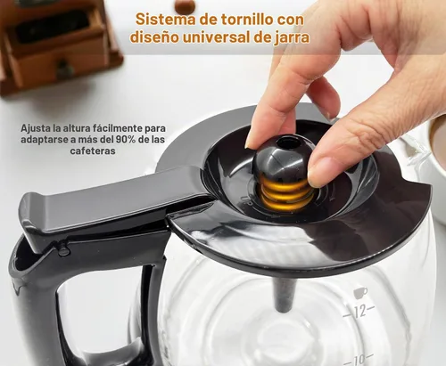 Vista 3 de ALLCUP Jarra de repuesto universal de cristal para cafetera, 12 tazas