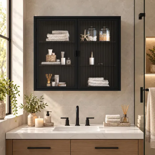 Vista 13 de Pared blanca del cuarto de baño de la cocina del gabinete de la Blanco