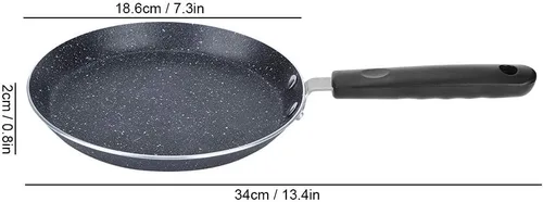Vista 2 de Plplaaoo Sartén antiadherente para crepes, sartén de aluminio para panqueques con mango cómodo, sartén de calefacción uniforme, revestimiento