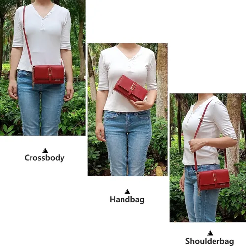 Vista 3 de PORT&LOTUS Bolso bandolera para mujer de piel sintética