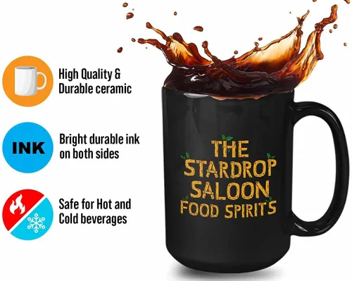 Vista 4 de Bubble Hugs Taza de café para videojuegos The Stardrop Saloon Food Spirits - Farming Country Adventure Gaming Gamer Stardew Pelican Town 15 onzas
