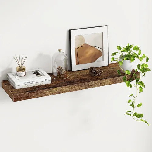 Vista 28 de Fun Memories Estantes flotantes – Estante de pared de 9.3 pulgadas de profundidad para decoración y almacenamiento – Estantería de exhibición