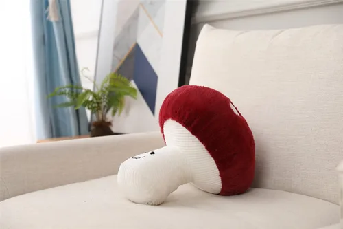 Vista 9 de Almohada de algodón con forma de hongo precioso relleno de hongos (8 pulgadas)